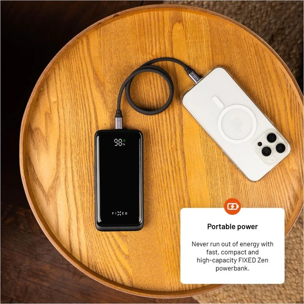 FIXED Zen2 10 powerbanka s LCD displejem a PD 20W, 10 000 mAh, černá - Powerbanky - Obrázek 3767577a1a12466da884cb094f6ed527