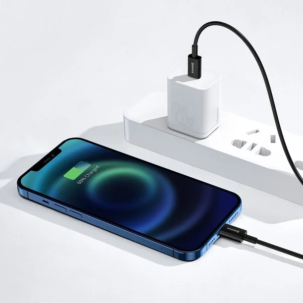 Baseus Superior USB-C/Lightning napájecí kabel 20W 1m černý - Kabely a redukce - Obrázek 376E300401