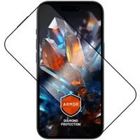 FIXED Armor prémiové tvrzené sklo s aplikátorem Apple iPhone 15 Plus černé - Ochranné folie a skla
