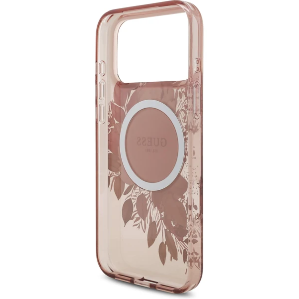 Guess IML Flowers Strap MagSafe kryt iPhone 17 Pro Max růžový - Pouzdra - Obrázek 37b6976edaf14da8987afde0bbdf31c6