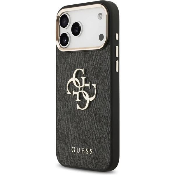Guess PU Leather 4G Metal Logo Gold Frame MagSafe kryt iPhone 17 Pro Max černý - Pouzdra - Obrázek 37b8d3c5a104417ea1d0ebd4d9e04e32