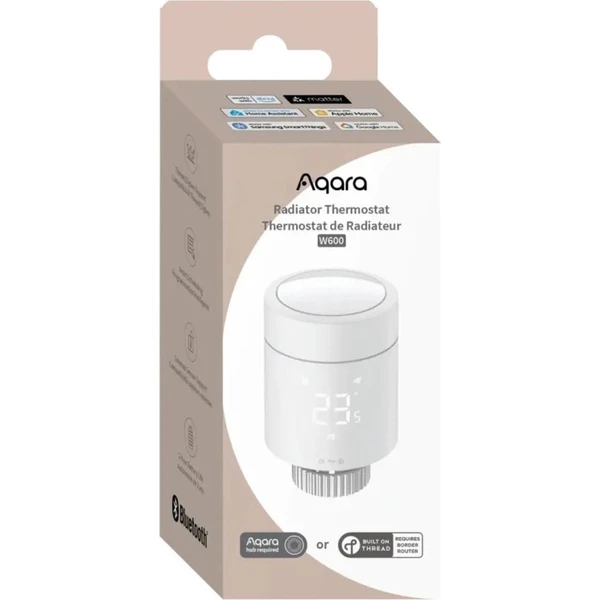 AQARA W600 Zigbee a Thread radiátorová hlavice bílá - Termostaty - Obrázek 381M000K01