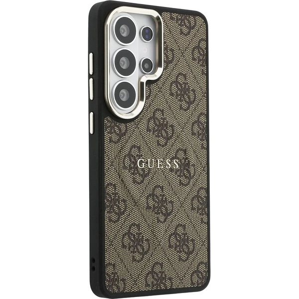 Guess PU Leather 4G Gold Frame Magnetic kryt Samsung Galaxy S26 Ultra hnědý - Pouzdra - Obrázek 383816836b384acbb50954bd56435362