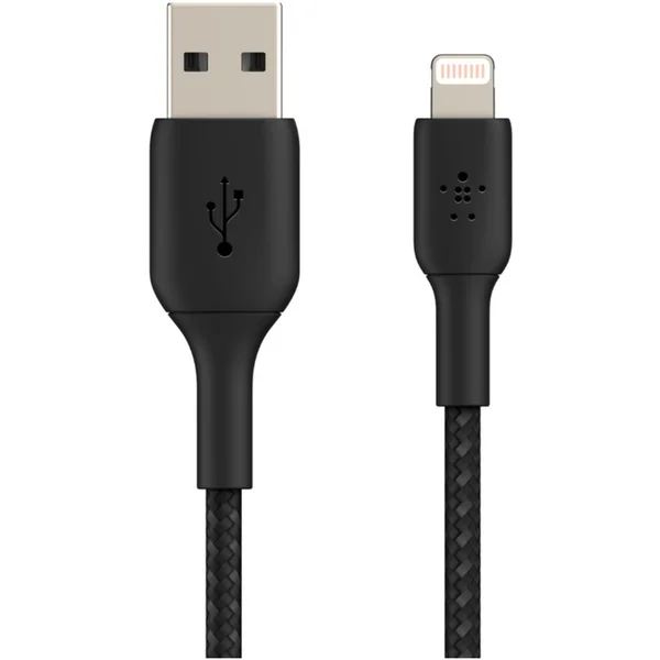 Belkin BOOST Charge Braided Lightning/USB-A napájecí kabel 2m černý - Kabely a redukce - Obrázek 3899400301