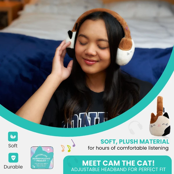 Lazerbuilt bezdrátová sluchátka Squishmallows - Cameron (plyšová) - Sluchátka - Obrázek 38BG000K01