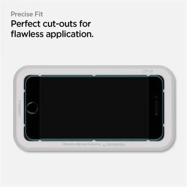 Spigen 3D tvrzené sklo Align FC Apple iPhone SE/8/7 černé - Ochranné folie a skla - Obrázek 38CP300301