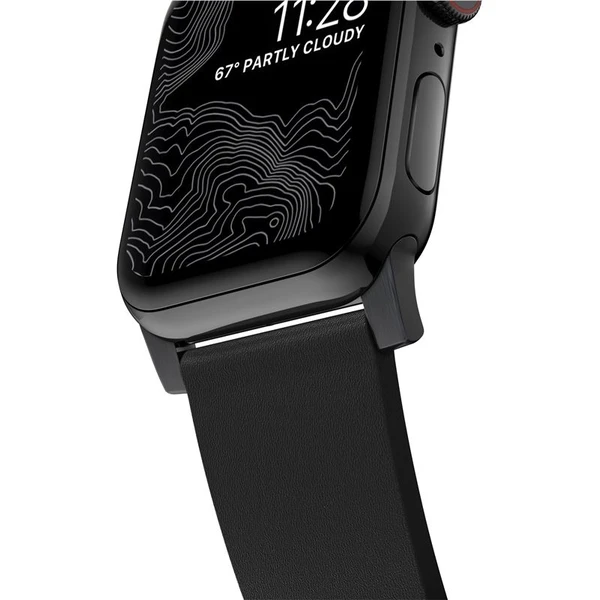Nomad Active Strap Pro hydrofobní kožený řemínek Apple Watch 49/45/44/42mm černý/černý - Řemínky - Obrázek 38G1000K01