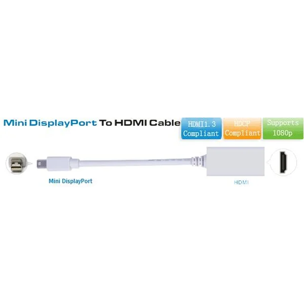 PremiumCord Mini DisplayPort/HDMI redukce 0,15m bílá - Kabely a redukce - Obrázek 38H0000401