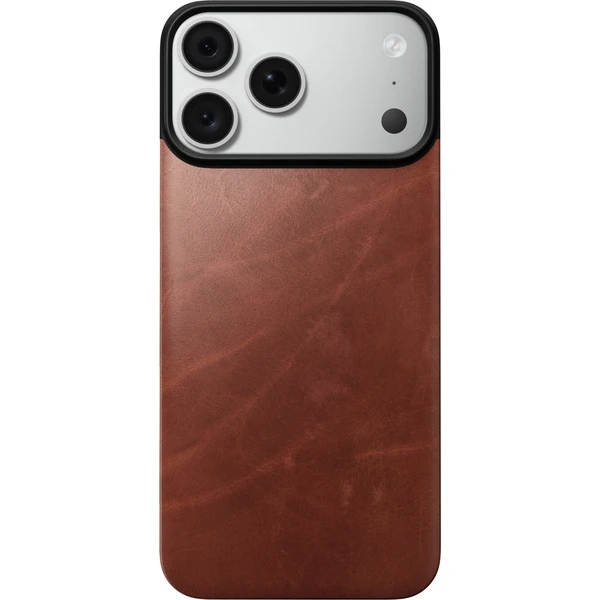 Nomad Magnetic Leather Back (Horween) MagSafe kožený kryt iPhone 17 Pro Max/18 Pro Max Olde Dublin - Pouzdra - Obrázek 38ac07af65b84224ae7d4a169a33ffeb