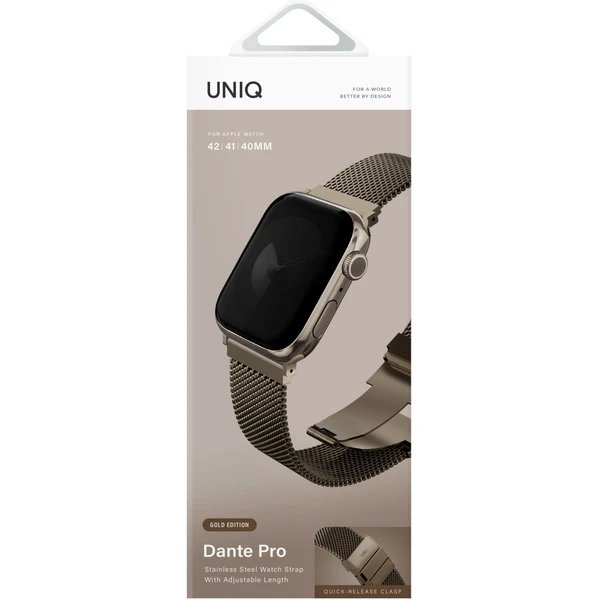 UNIQ Dante Pro ocelový řemínek 42/41/40mm zlatý - Řemínky - Obrázek 38ca23a5774b4bfba3f8699f331844bc
