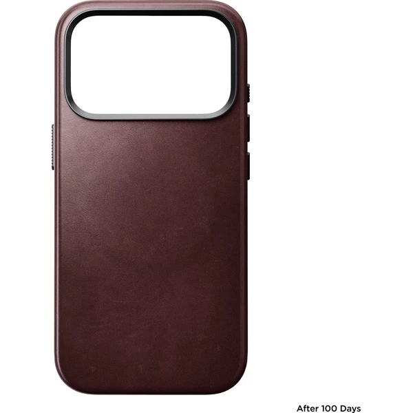 Nomad Traditional Leather (Horween) MagSafe kožený kryt iPhone 18 Pro Burgundy - Pouzdra - Obrázek 38d85501b02a472da67e98140dd01136