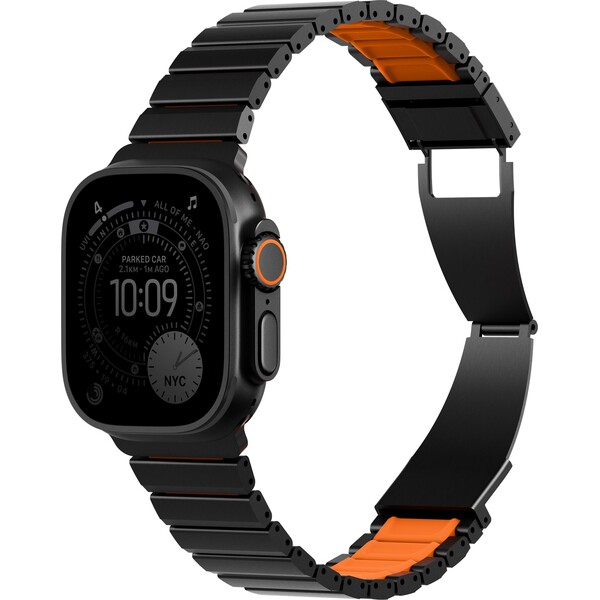 UNIQ Strova Flex titanový řemínek pro Apple Watch 49/46/45/44mm Titanium Silver/Lime Green - Řemínky - Obrázek 38eeba468f5041df82774632ffa1d6a0