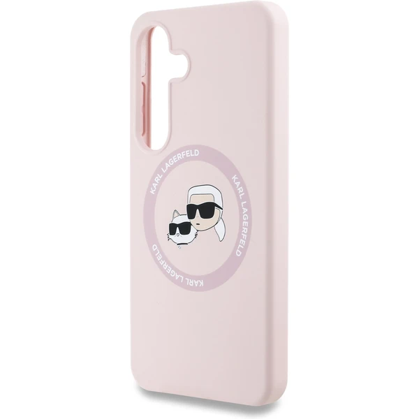 Karl Lagerfeld Liquid Silicone K&CH Heads MagSafe kryt Samsung Galaxy S25 růžový - Pouzdra - Obrázek 390a2ce9490a4914ae293e23f0de8285