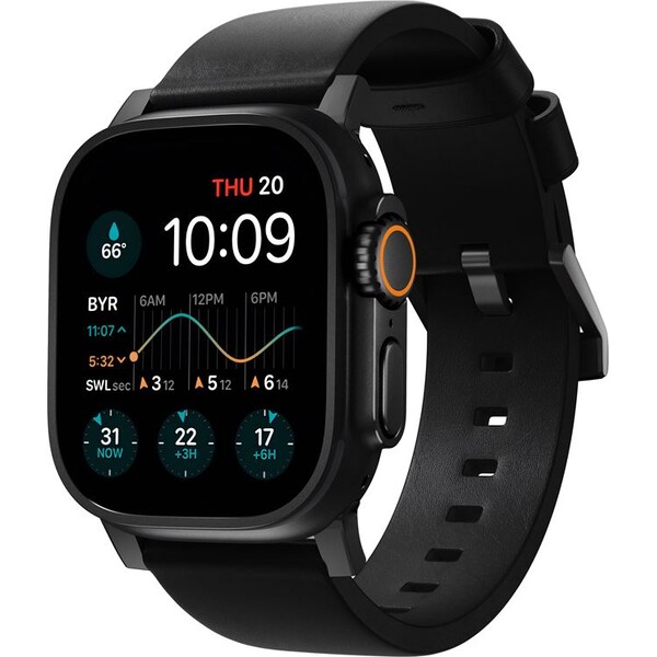 Nomad Modern Band řemínek Apple Watch 46mm/49mm černá/černá