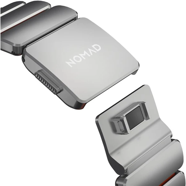 Nomad Stratos Band FKM řemínek Apple Watch 45/46/49mm Natural Titanium/Ultra Orange - Řemínky - Obrázek 3950b5f98a984405a3495a739c9f5fbd