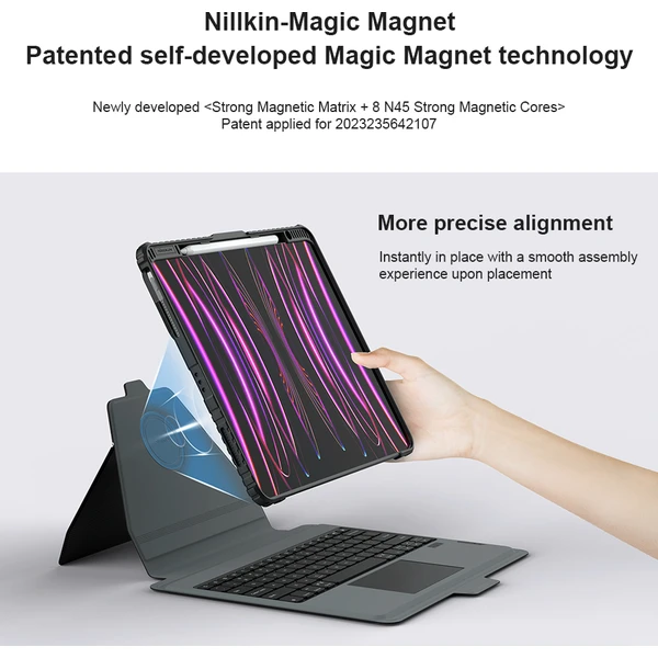 Nillkin Bumper Link pouzdro s klávesnicí iPad Pro 13 (2024) černé - Pouzdra - Obrázek 3978b7b42e1449b6b068b907ba4d4fa5