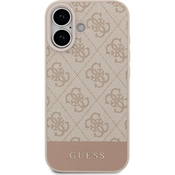 Guess PU 4G Stripe Zadní Kryt pro iPhone 17 růžový - Pouzdra - Obrázek 39796d269a8944fa835dfbf13b71aa51