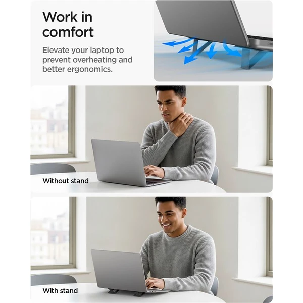 Spigen Slim Fold Laptop Stand LD201-S2 stojánek pro notebook/MacBook černý - Stojánky - Obrázek 399cf085173a4333b62200dfafe9c315