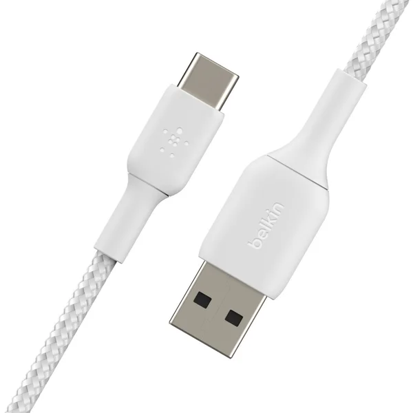Belkin BOOST Charge Braided USB-C/USB-A odolný kabel, 1m, bílý - Kabely a redukce - Obrázek 39C9400301