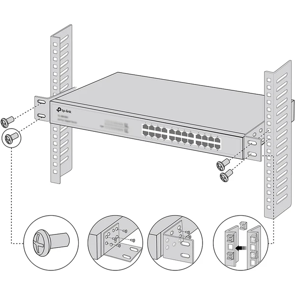 TP-Link RackMount Kit-13 Sada pro montáž přepínačů do racku - Držáky - Obrázek 39O8G00101