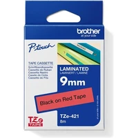 Brother TZe-421 páska černá na červeném 9 mm - Pásky pro štítkovače
