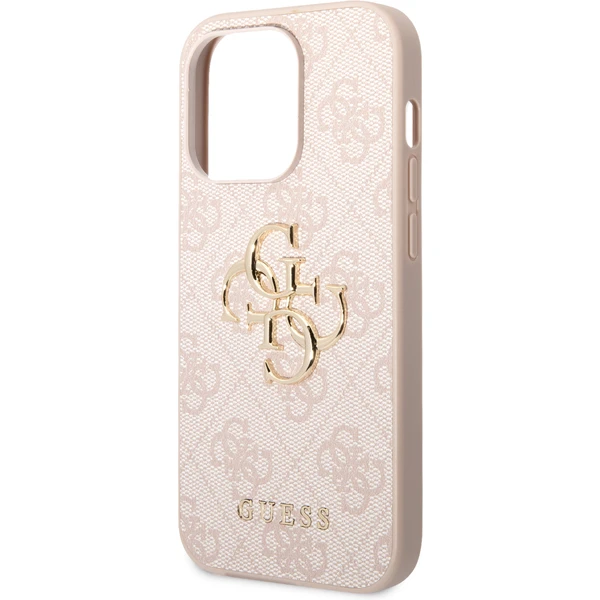 Guess PU 4G Metal Logo kryt iPhone 15 Pro Max růžový - Pouzdra - Obrázek 3A72000N01
