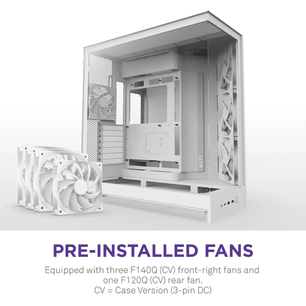 NZXT H9 Flow bílá - Počítačové skříně - Obrázek 3A7K000K01