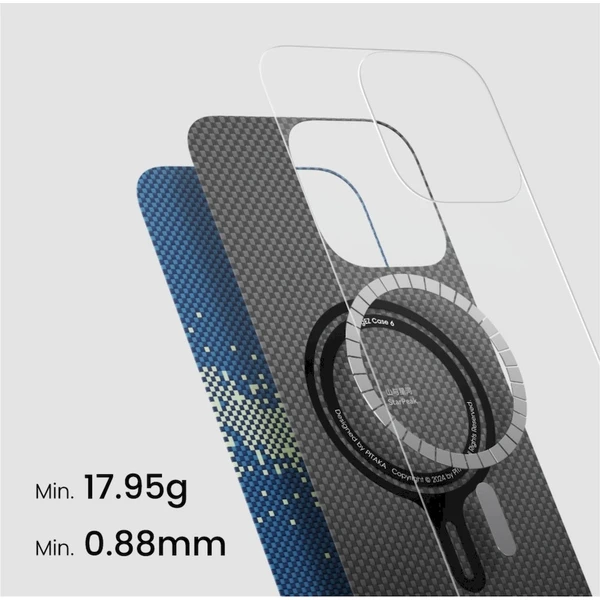 Pitaka Tactile Woven Case kryt iPhone 16 Pro Max Galaxy StarPeak Milky Way - Pouzdra - Obrázek 3A88000O01