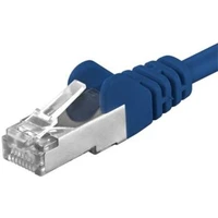 PremiumCord RJ45/RJ45 Cat6a S-FTP patch kabel 7m modrý - Kabely a redukce