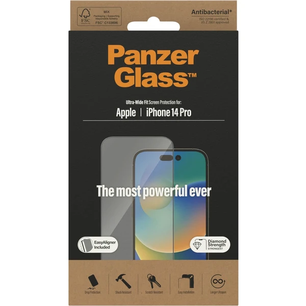 PanzerGlass™ Ultra-Wide Fit sklo iPhone 14 Pro s instalačním rámečkem - Ochranné folie a skla - Obrázek 3AKG100501