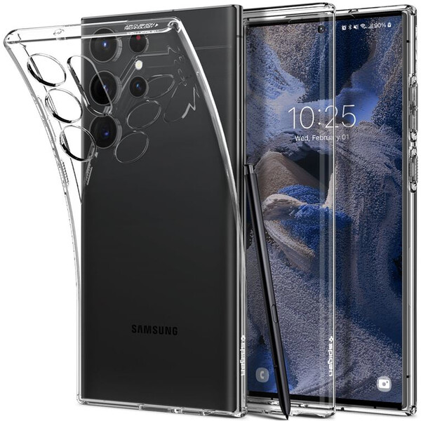 Spigen Liquid Crystal kryt Samsung Galaxy S23 Ultra čirý
