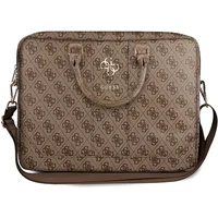 Guess PU 4G Metal Logo brašna pro 15/16" Macbook/notebook hnědá - Kabelky