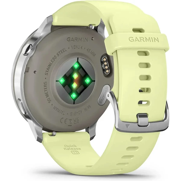 Garmin Venu 4 (45 mm) Stříbrné / Citron silikonový řemínek - Chytré hodinky - Obrázek 3ATI000K01