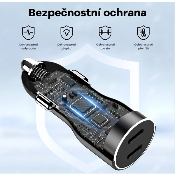 CubeNest E2C0 nabíječka do auta s PD (45W) bílá - Nabíječky - Obrázek 3AYO100501