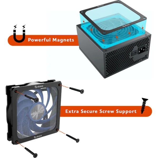 Akasa 140mm Strong Magnetic PC Fan Filter - Prachové filtry a mřížky - Obrázek 3BBJ000K01