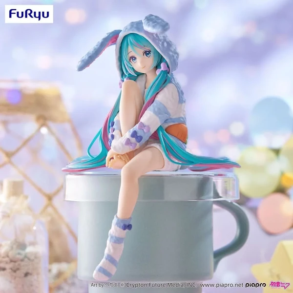 Figurka Furyu Hatsune Miku Noodle Stopper - Hatsune Miku Rabbit Ear Hood Pajama Blue Color Ver. 14 c - Figurky - Obrázek 3BKN000K01