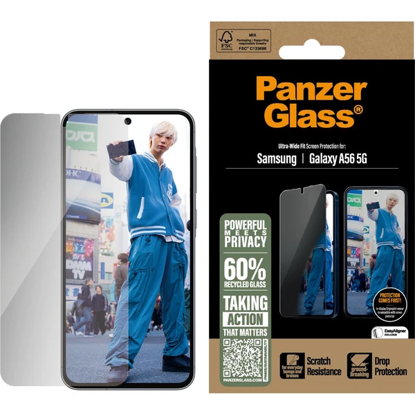 PanzerGlass® Privacy sklo Samsung Galaxy A56 5G s instalačním rámečkem - Ochranné folie a skla - Obrázek 3BUC000K01