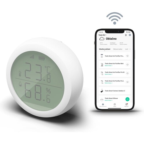 TESLA Smart Sensor Temperature and Humidity Display