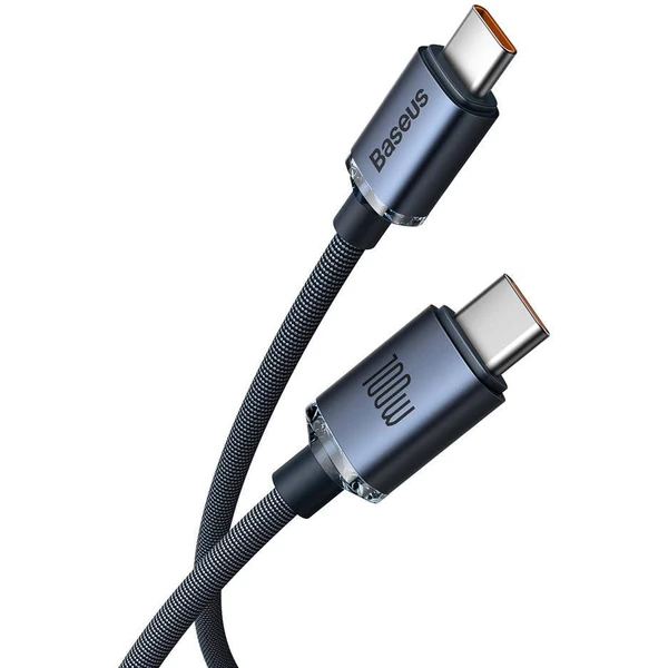 Baseus Crystal Shine USB-C/USB-C napájecí kabel 100W 2m černý - Kabely a redukce - Obrázek 3ERL100501