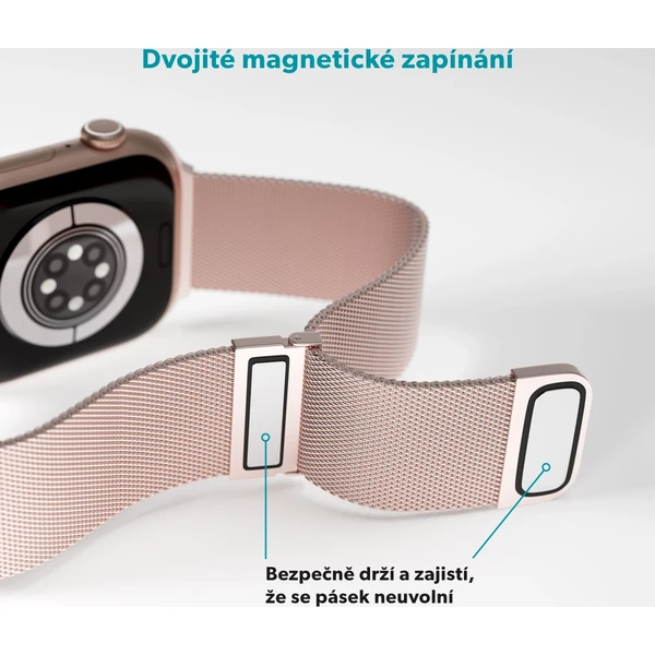 Epico Watch Strap milánský tah 42/44/45/46/49 mm růžově zlatý - Řemínky - Obrázek 3FJL000K01