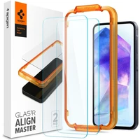 Spigen Glass tR AlignMaster 2 Pack tvrzené sklo Samsung Galaxy A55 - Ochranné folie a skla