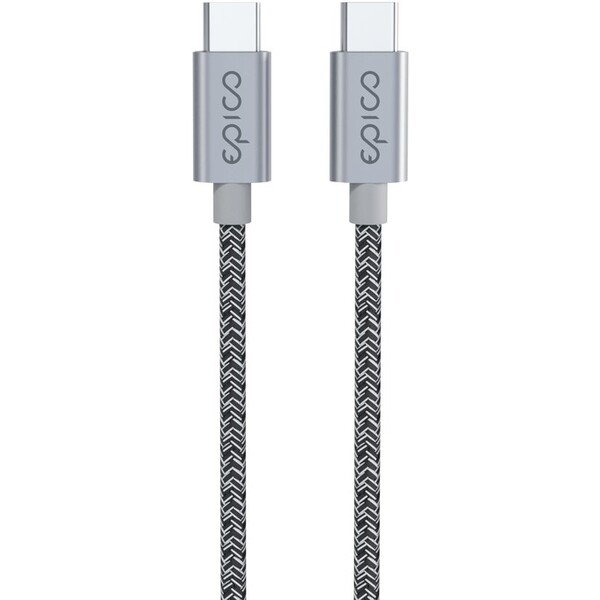 Opletený kabel USB-C na USB-C 1,2 m Epico - vesmírně šedý