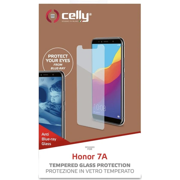 CELLY Glass 2D ochranné tvrzené sklo antiblueray Honor 7A čiré - Ochranné folie a skla - Obrázek 3FS0000301