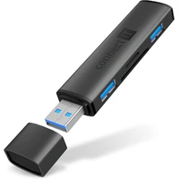 CONNECT IT COMPACT 4v1 USB-A hub + čtečka karet antracitový - USB huby