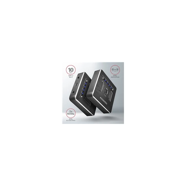 AXAGON Dokovací stanice pro 2x M.2 SATA - USB-C 3.2 Gen 2 - Externí boxy - Obrázek 3H60700301