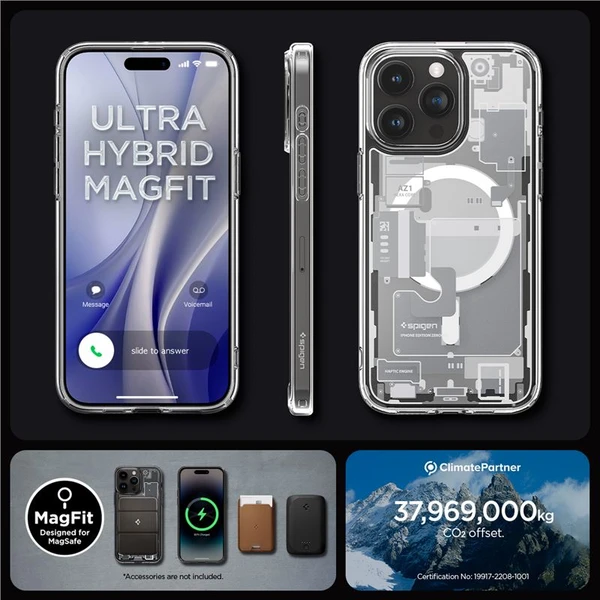 Spigen Ultra Hybrid MagFit kryt iPhone 15 Pro zero one bílý - Pouzdra - Obrázek 3HHA000601