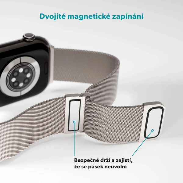 Epico Watch Strap milánský tah 38/40/41/42mm hvězdně bílý - Řemínky - Obrázek 3HJL000K01