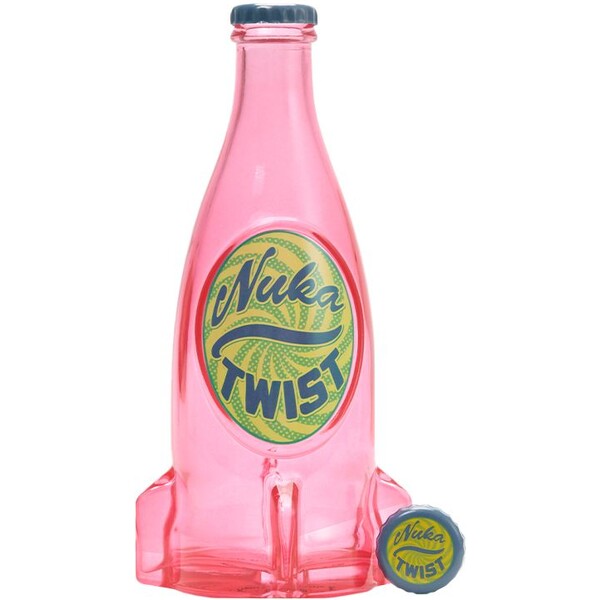 DEVplus Replika Fallout - skleněná láhev a víčko Nuka Twist Růžová