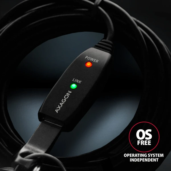 AXAGON ADR-310 USB-A/USB-A prodlužovací kabel 10m černý - Kabely a redukce - Obrázek 3IS6000701