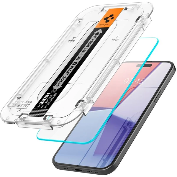 Spigen Glass tR EZ Fit HD tvrzené sklo iPhone 16/15 čiré - Ochranné folie a skla - Obrázek 3IZ8000601